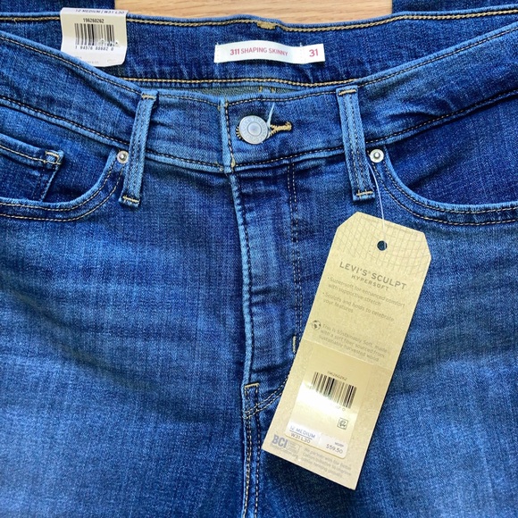 NWT Levi’s Sculpt Hypersoft 311 Shaping Skinny Blue Jeans Denim sz 12 W31 L30 - Picture 4 of 10